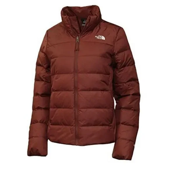 The North Face Flare NF0A55XBBDQ Women's Brick Red Full Zip Puffer Jacket DTF328 - Picture 4 of 4